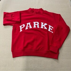 Parker Red Crewneck Sweatshirt with White Lettering